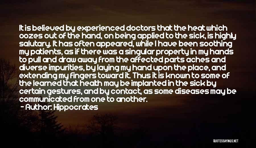 Hands And Healing Quotes By Hippocrates