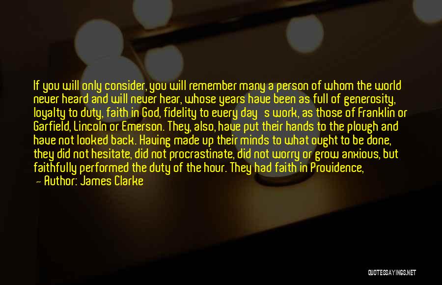 Hands And Service Quotes By James Clarke