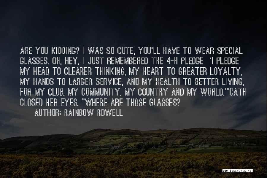 Hands And Service Quotes By Rainbow Rowell