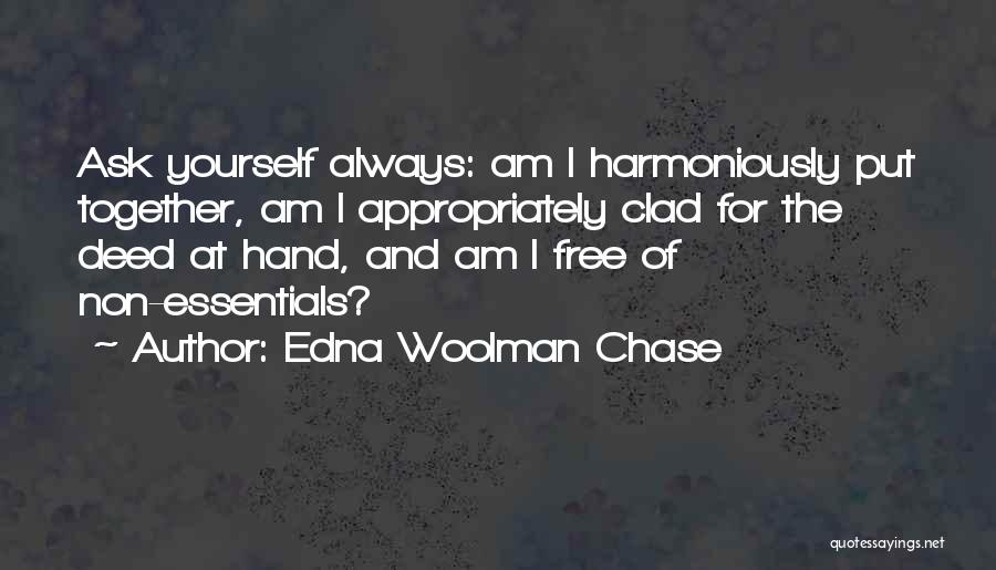 Hands Free Quotes By Edna Woolman Chase