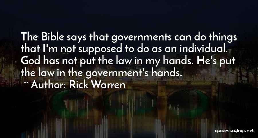 Hands In The Bible Quotes By Rick Warren