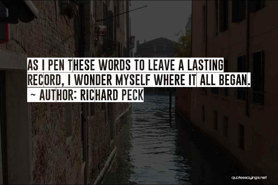 Handwritten Quotes By Richard Peck