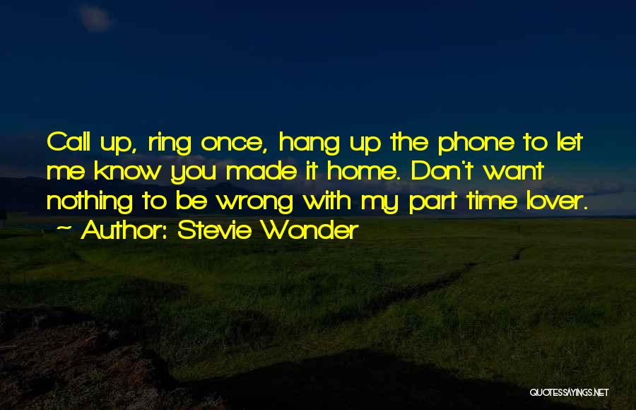 Hang Up Call Quotes By Stevie Wonder