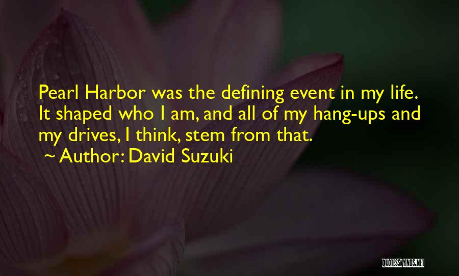 Hang Ups In Life Quotes By David Suzuki