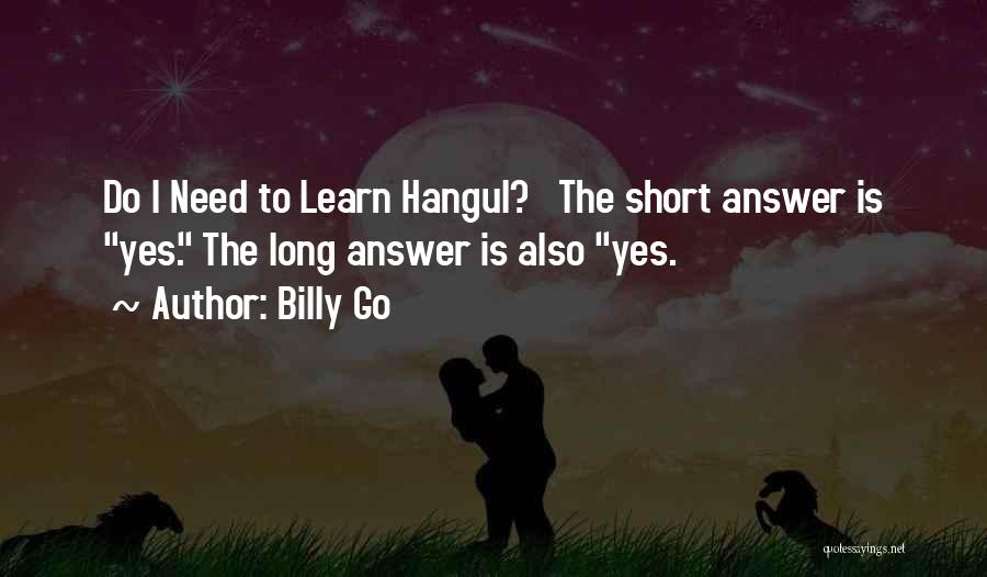 Hangul Quotes By Billy Go