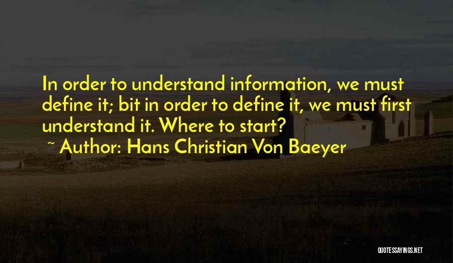 Hans Christian Von Baeyer Quotes 833409