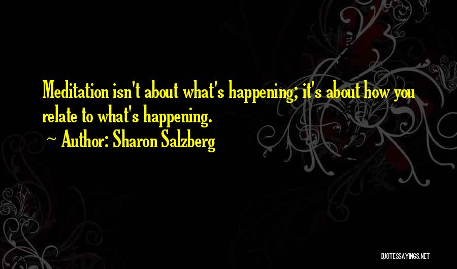 Happenings Quotes By Sharon Salzberg