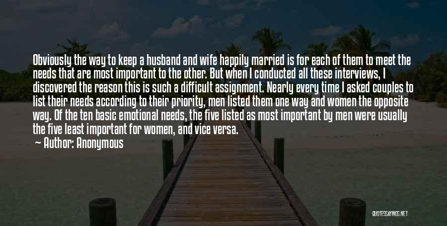 Happily Married Wife Quotes By Anonymous