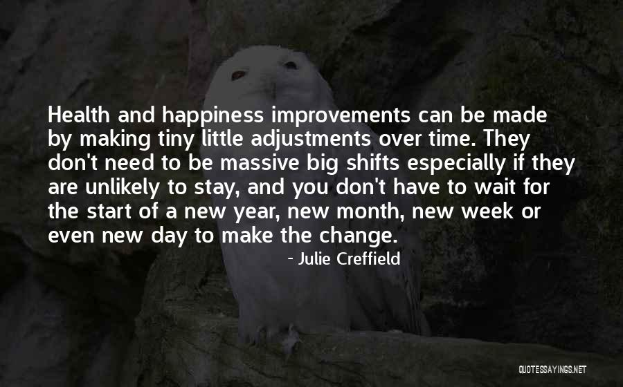 Happiness And Change Quotes By Julie Creffield