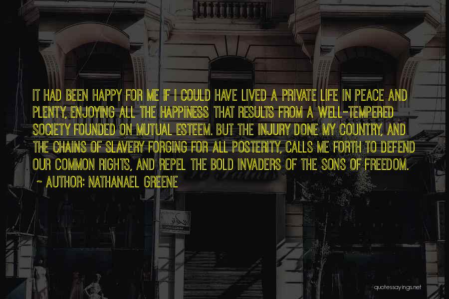 Happiness And Enjoying Life Quotes By Nathanael Greene