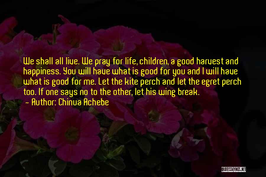 Happiness And Life Is Good Quotes By Chinua Achebe