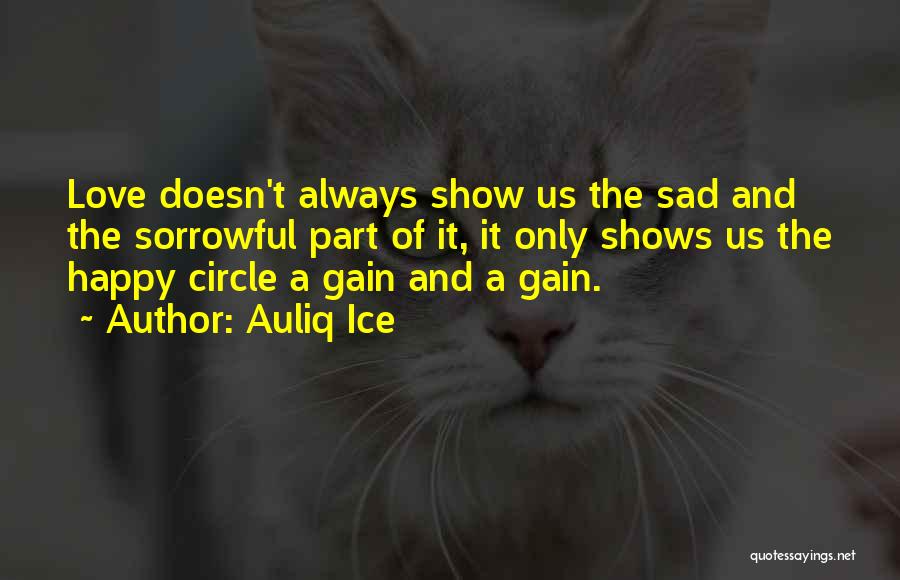 Happiness And Sadness And Love Quotes By Auliq Ice