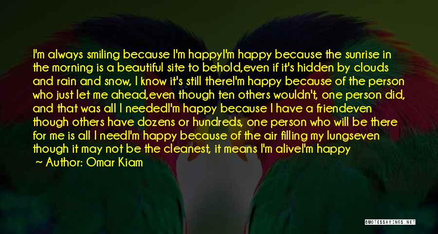 Happiness And Snow Quotes By Omar Kiam