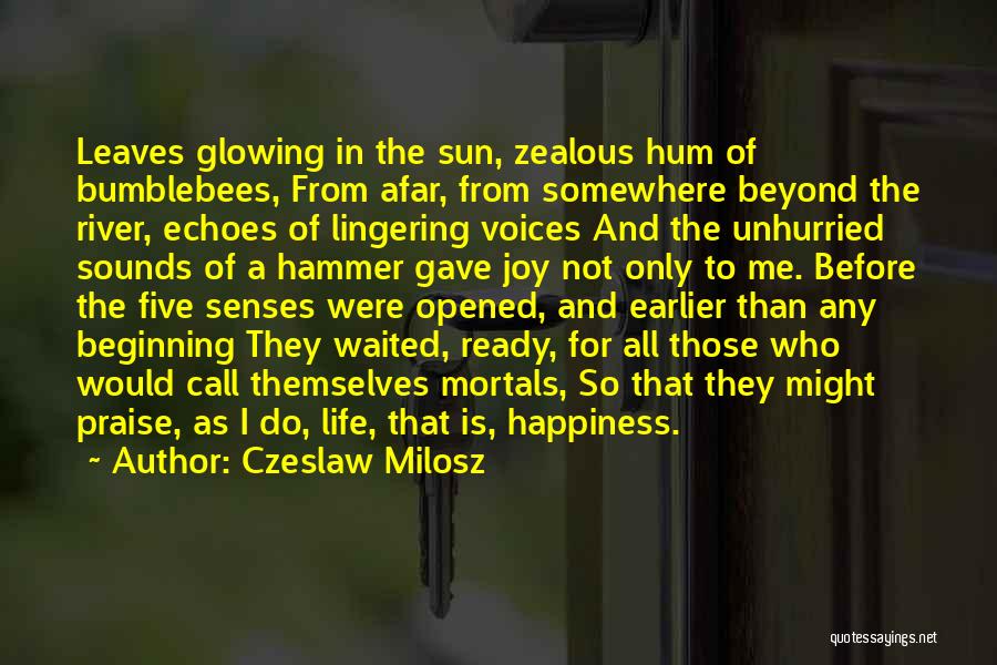 Happiness And The Sun Quotes By Czeslaw Milosz