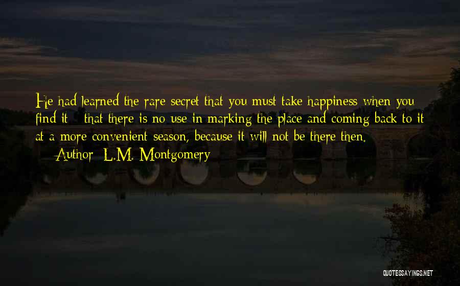 Happiness In Hard Times Quotes By L.M. Montgomery