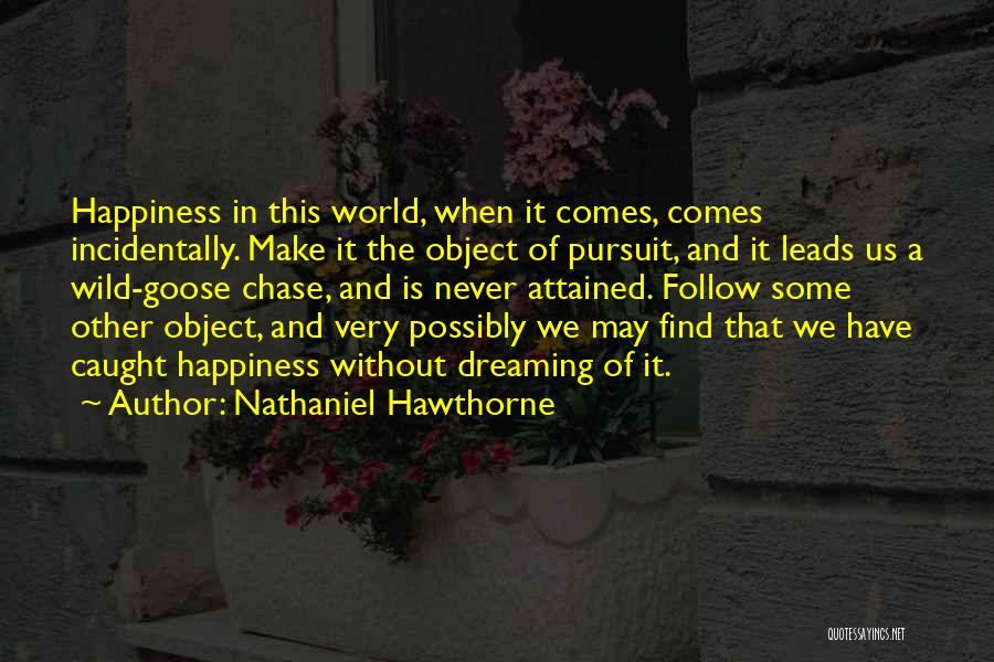 Happiness Into The Wild Quotes By Nathaniel Hawthorne