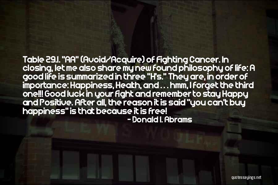 Happiness Is Found Within Yourself Quotes By Donald I. Abrams