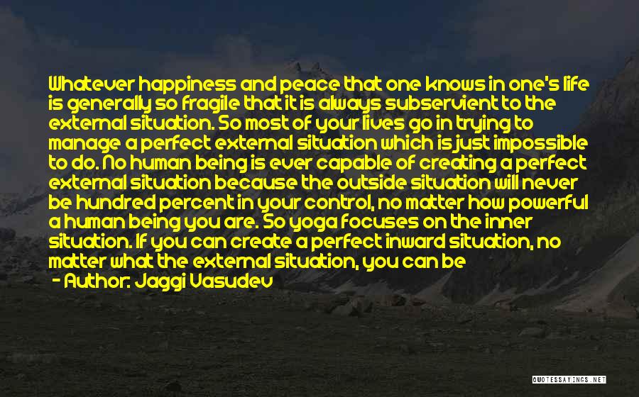 Happiness Is Fragile Quotes By Jaggi Vasudev