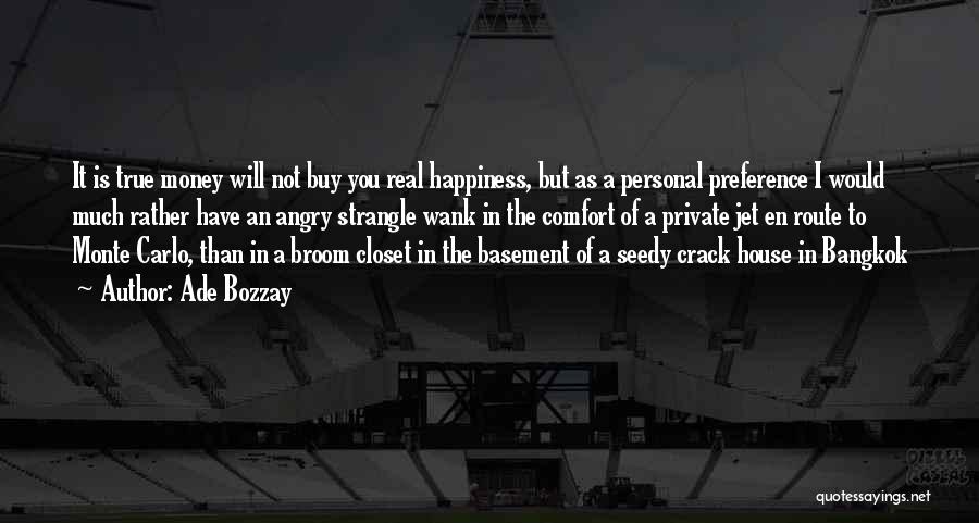 Happiness Is Not Money Quotes By Ade Bozzay