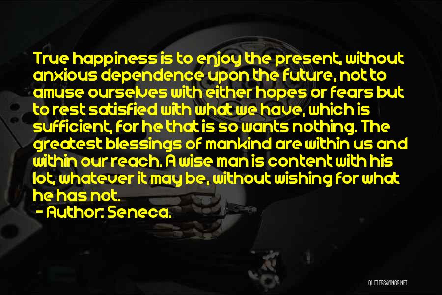 Happiness Is Within Us Quotes By Seneca.