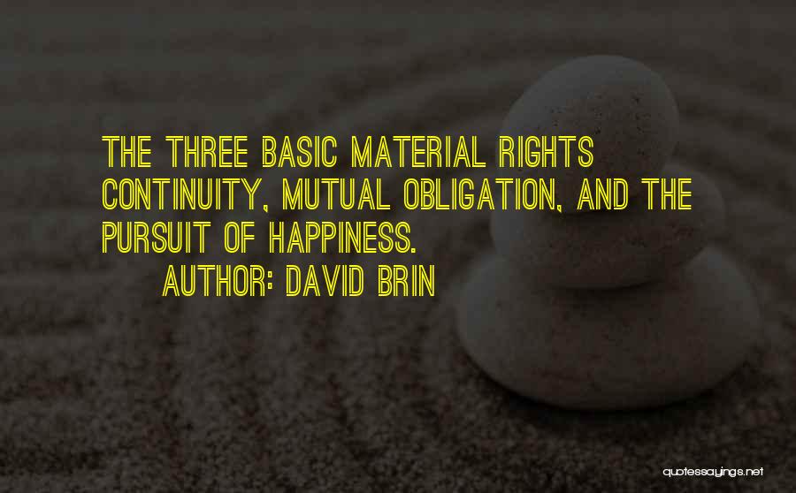 Happiness Not Material Things Quotes By David Brin