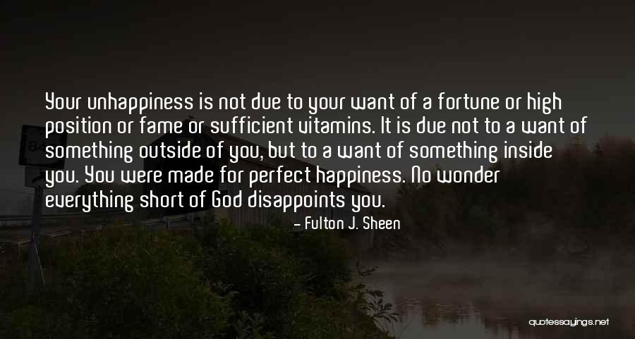 Happiness Of God Quotes By Fulton J. Sheen