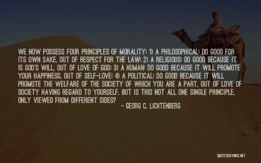 Happiness Of God Quotes By Georg C. Lichtenberg