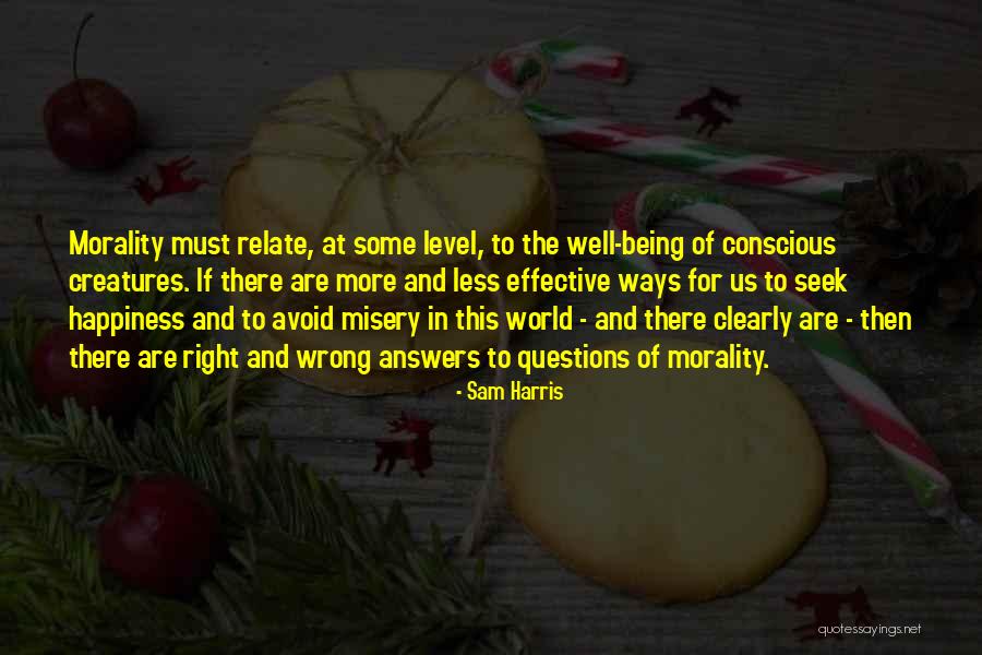 Happiness To Misery Quotes By Sam Harris Happiness To Misery Quotes By Sam Harris