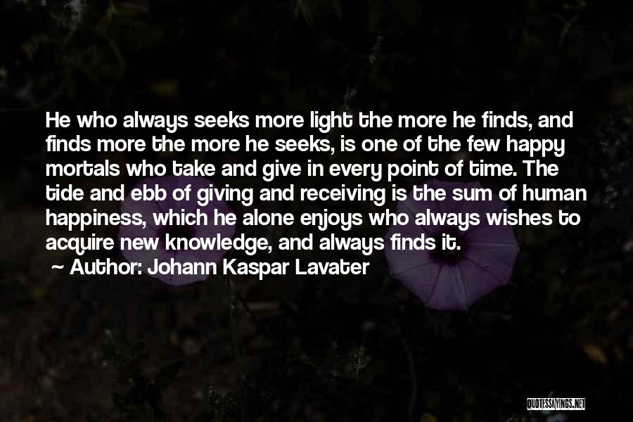 Happiness Wishes Quotes By Johann Kaspar Lavater