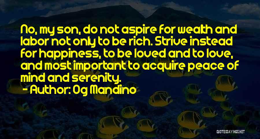 Happiness With Son Quotes By Og Mandino