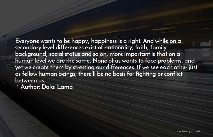 Happiness With Your Family Quotes By Dalai Lama