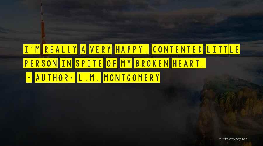 Happy And Contented With Her Quotes By L.M. Montgomery
