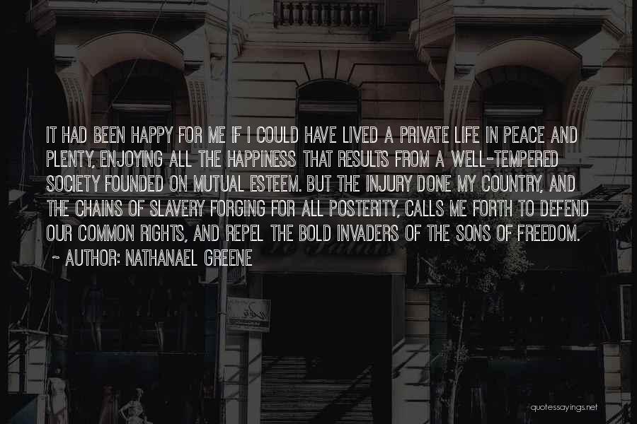 Happy And Enjoying Life Quotes By Nathanael Greene