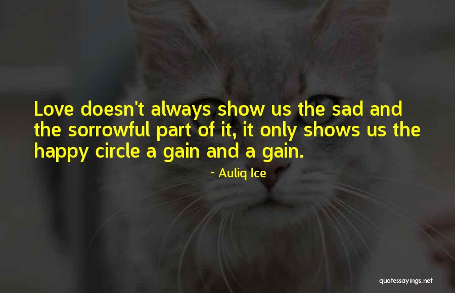 Happy And Sad Love Quotes By Auliq Ice