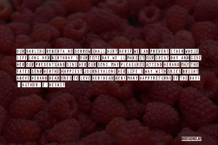 Happy Birthday Love Quotes By E. Nesbit Happy Birthday Love Quotes By E. Nesbit