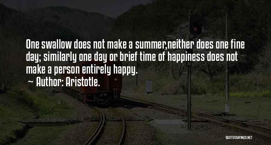 Happy Life Time Quotes By Aristotle.