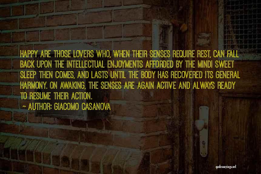 Happy Lovers Quotes By Giacomo Casanova