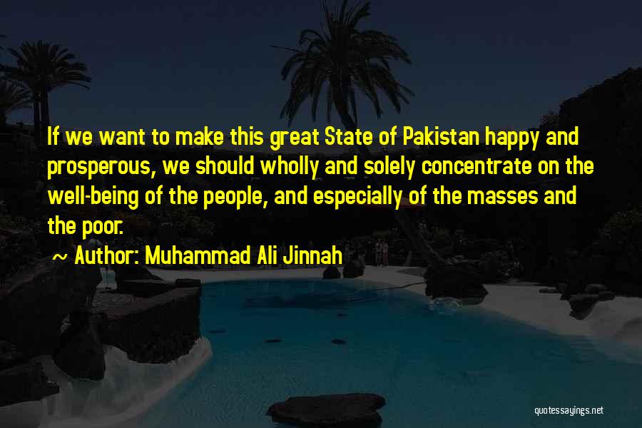 Happy Poor Quotes By Muhammad Ali Jinnah