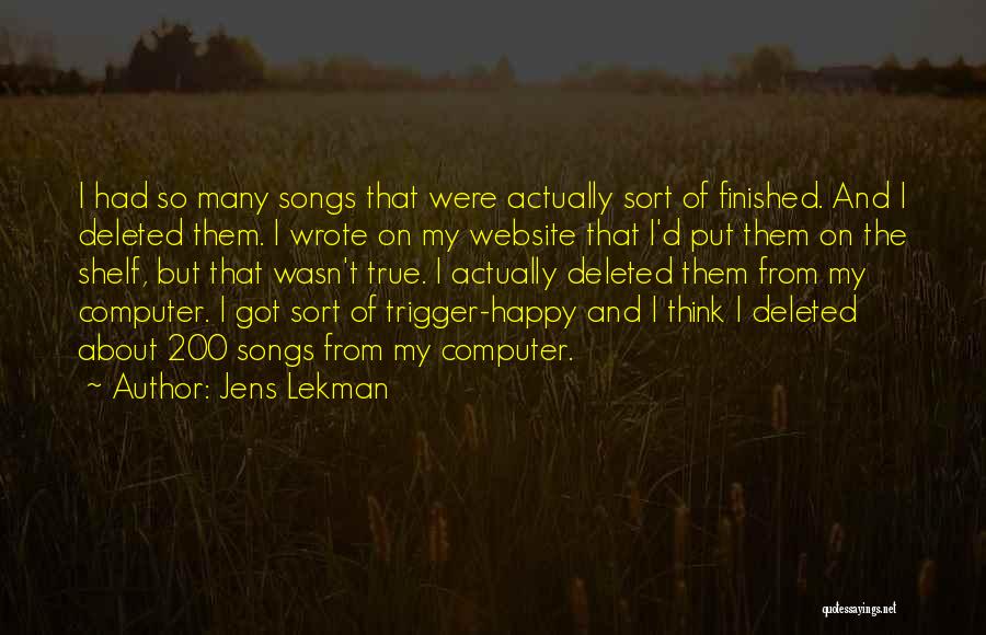 Happy Songs Quotes By Jens Lekman