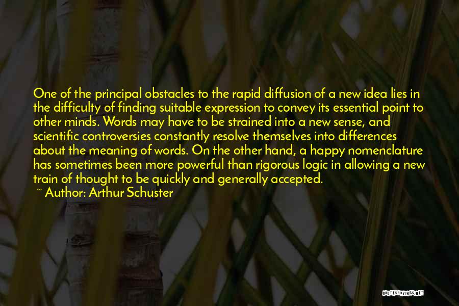 Happy Thought Quotes By Arthur Schuster