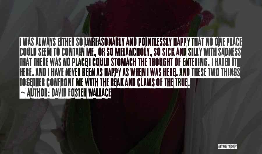 Happy Thought Quotes By David Foster Wallace