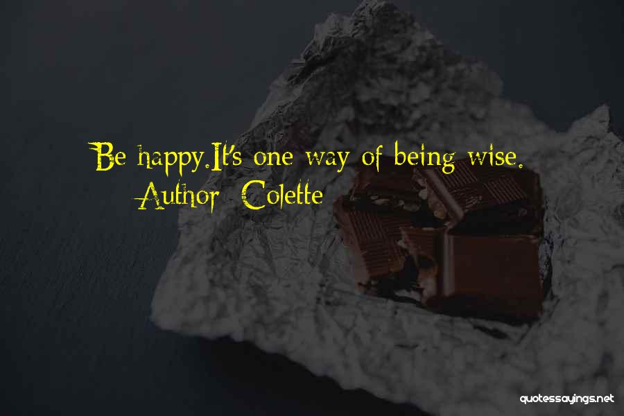 Happy Wise Quotes By Colette