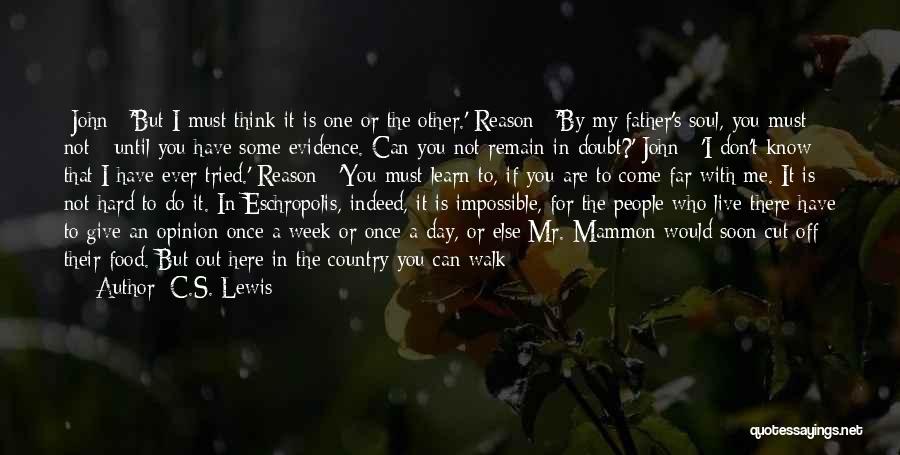 Hard But Not Impossible Quotes By C.S. Lewis