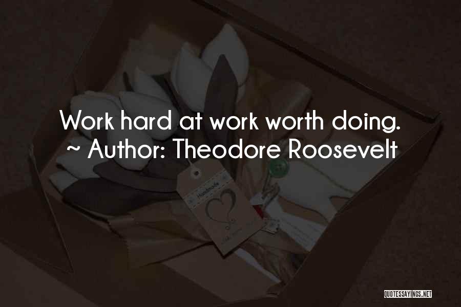 Hard Day At Work Quotes By Theodore Roosevelt