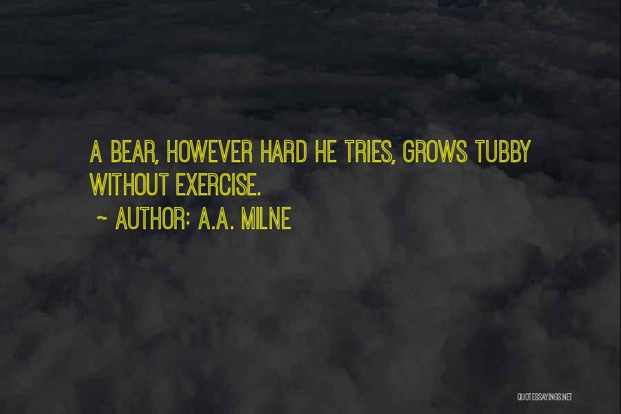 Hard Fitness Quotes By A.A. Milne
