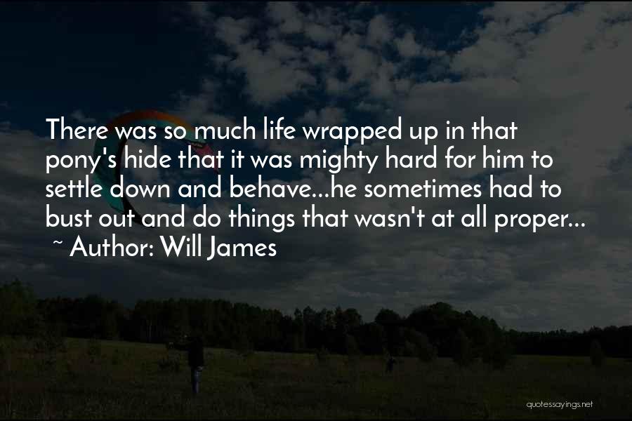 Hard Things In Life Quotes By Will James