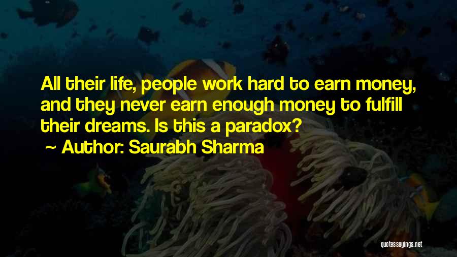 Hard To Earn Money Quotes By Saurabh Sharma