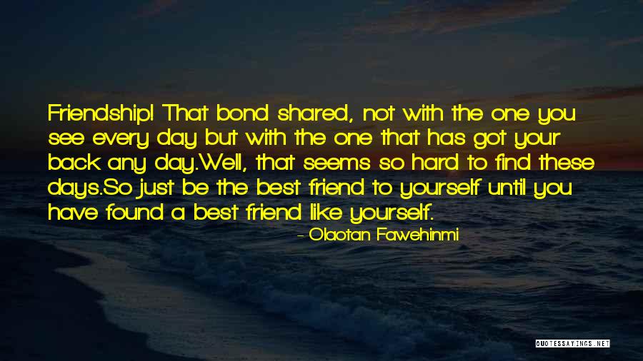 Hard To Find A Friend Like You Quotes By Olaotan Fawehinmi