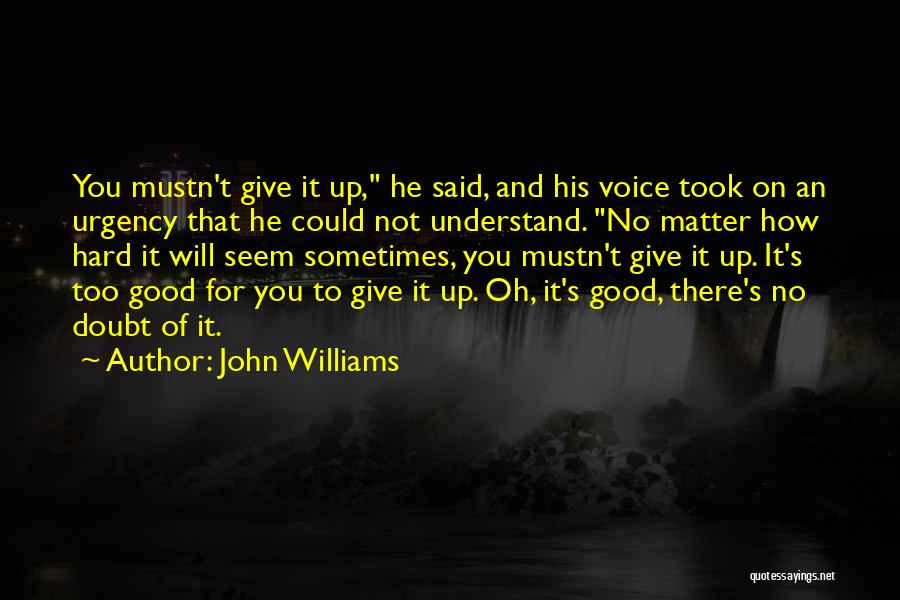 Hard To Give Up Quotes By John Williams