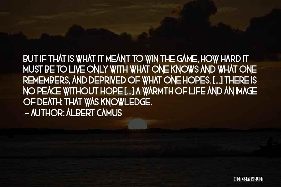 Hard To Live Life Quotes By Albert Camus